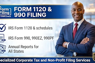 file form 1120, form 990, and corporate annual reports for US businesses