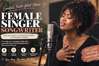 be your soulful female gospel vocalist and christian songwriter