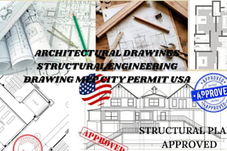 design architectural drawings structural engineering drawing mep city permit USA