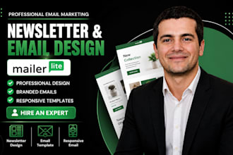 design a professional newsletter and email template in mailerlite
