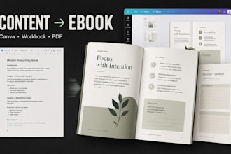 editable canva ebook design workbook PDF lead magnet and ebook layout design