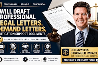 draft professional legal letters demand letters and litigation support document