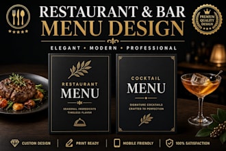 design restaurant menu bar menu cafe menu and digital menu board