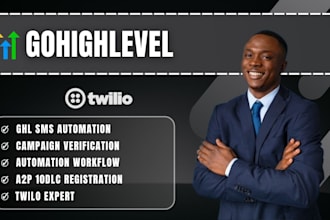 setup gohighlevel SMS automation, a2p 10dlc and twilio workflows