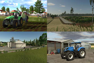 create custom farming simulator maps and tractor for farming