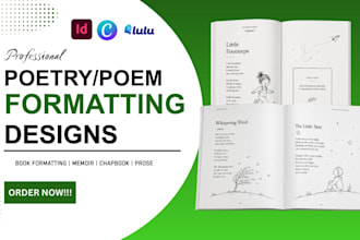 do poetry book formatting, poem book chapbook, fiction, manuscript formatting