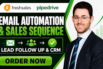 setup freshsales email automation pipedrive sales sequence lead follow up crm