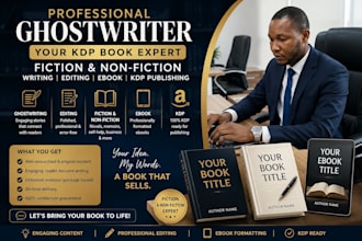 ghostwriter your KDP book fiction non fiction editing as and ebook