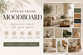 create a stylish interior design moodboard for your room