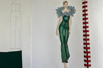 create unique fashion design and fashion illustration
