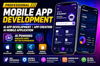 develop a mobile app, ai app development, app creation and ai mobile application