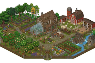 create isometric pixel art tileset pixel game asset tilemap rpg game background