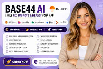 base44 bug fixing expert lovable replit ai supabase integration base44 deploy