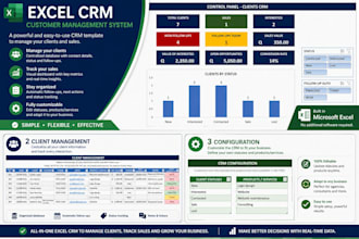 create a custom excel CRM and customer management system