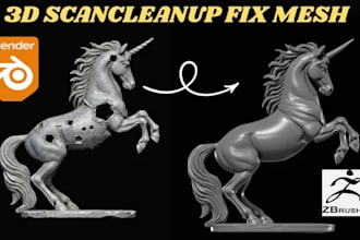 3d scan cleanup repair mesh fix stl file edit optimize 3d model for 3d printing
