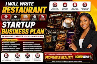 write restaurant cafe coffee food truck bakery and lounge startup business plan