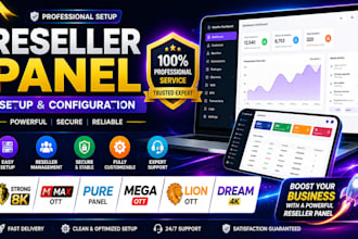 create reseller panel for strong8k, maxott, pure panel, megaott, lionott dream4k