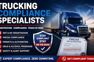 do dot and mc number registration with boc3 filling for trucking company
