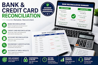 provide professional bank and credit card reconciliation