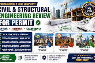 civil and structural engineering  review for permit in nevada arizona california