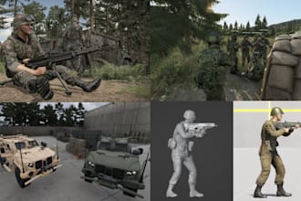 custom arma reforger weapons, armor, props and characters