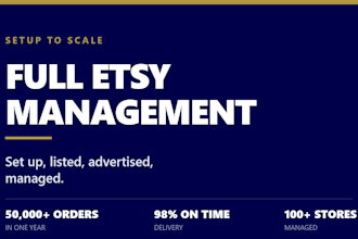 set up and manage your etsy shop with SEO ads and fulfilment