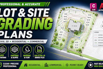 design lot grading, site grading and civil 3d grading plans