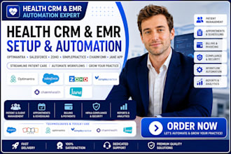 do health CRM on optimantra salesforce zoho simplepractice, charm emr, jane app