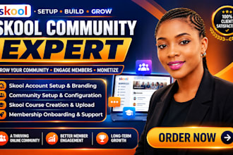 setup skool online community, skool community management, online course creation