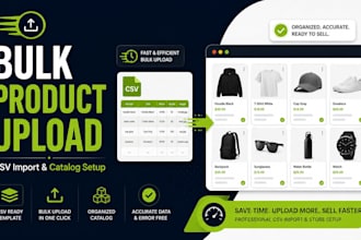 bulk upload and organize shopify products from CSV or supplier files