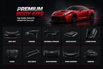 car body kit widebody 3d model in fusion 360