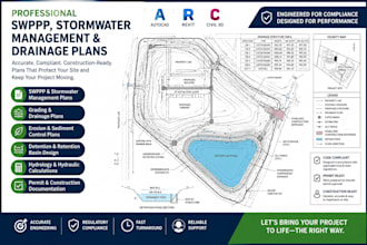 civil engineering stormwater management plan swppp report in utah texas