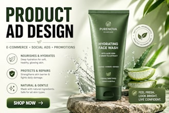 design professional ecommerce product ads for social media