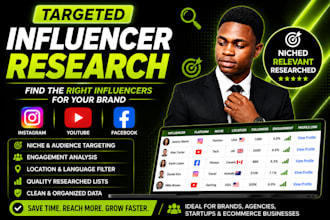 find targeted instagram youtube and facebook influencers