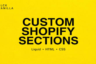 create custom shopify sections and customize your theme