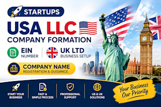 startups USA llc company formation ein number UK ltd business setup company name