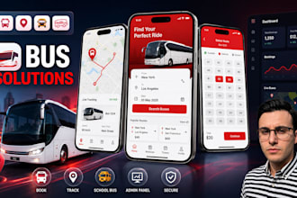 develop bus booking app, bus tracking app,  tai app, school bus app, redbus
