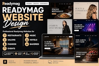 design restaurants salon fashion event music hotels bakeries readymag website