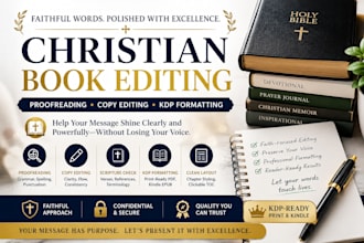 edit and proofread your christian book, devotional and KDP manuscript