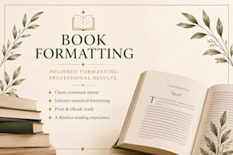 professionally format your book for print and ebook