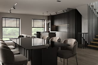 do 3d open dining room design