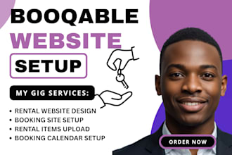 design booqable website online booking website setup rental service website