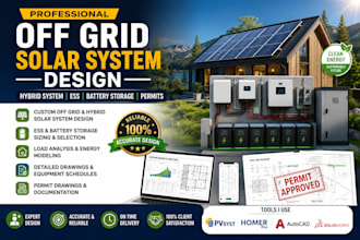 off grid solar system design hybrid system ess battery storage permits