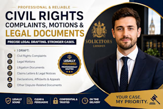 draft civil rights complaints, motions, and legal documents