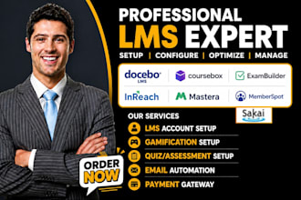 setup docebo lms course box exambuilder inreach mastera memberspot sakai lms