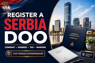 register your serbia company doo with virtual address and tax setup