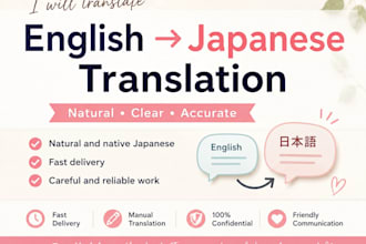 translate english into natural japanese