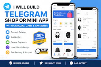 build a telegram shop, mini app with catalog, cart payments online ecommerce bot