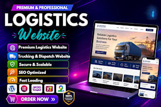 build professional logistics website design, courier agency, dispatch website