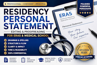 edit your residency personal statement for eras and medical school